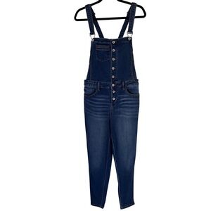 KanCan High Rise Skinny‎ Stretch Overalls Women's Blue Jeans Denim NWOT Size XL
